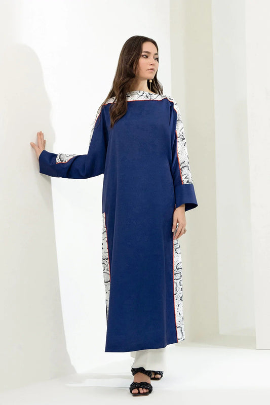 Blue Colour Designer Casual Wear Viscose Rayon Dress Dropshipera