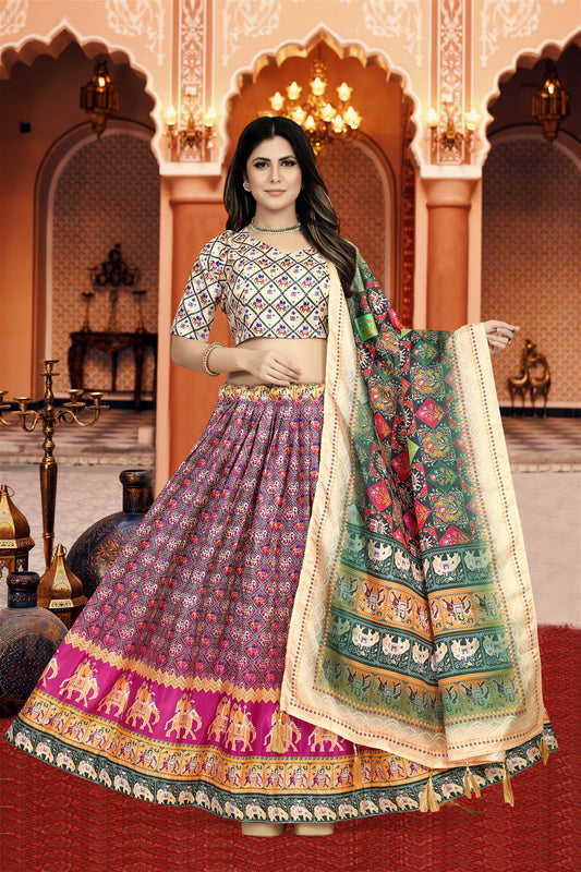 Dola Silk Attractive Fancy Lehenga Choli for Women Dropshipera